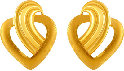 PC Chandra Jewellers Yellow Gold 22kt Stud Earring