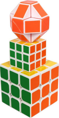 

Emob 3 in 1 3x3 Magic Rubik 3x3 Big, Mini & Snake Cubes Puzzle Game Toys for Pack of 03(3 Pieces)