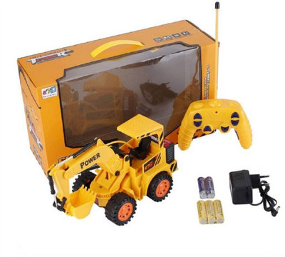 dmpl fastdeal Remote Control Excavator Vehicle Toy With Flash Light (Yellow)(Yellow)