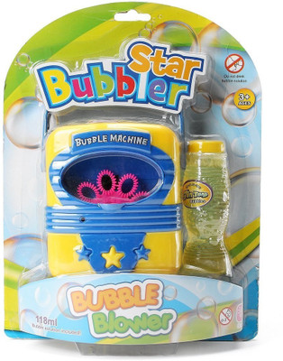 

Toys Bhoomi Automatic Bubble Blowing Machine with 118ml Refill(Multicolor)
