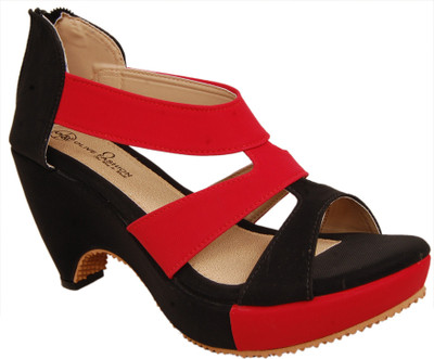 

Olive Fashion Women Red::Black Heels