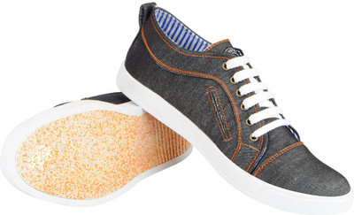 

FAUSTO Canvas Trendy Sneakers For Men(Black