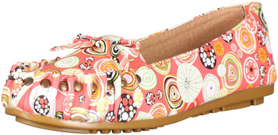 

Footshez Printed Flat Loafer Bellie Shoe For Women And Girls Bellies For Women(Pink