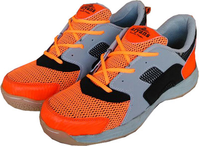 

ARYANS Perfect Non Marking Badminton Shoes For Men(Multicolor, Orange