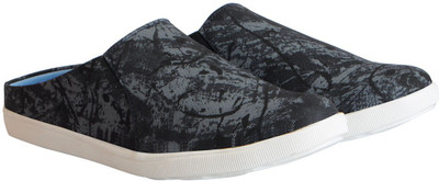 

FAUSTO Canvas Slip On Sneakers For Men(Black
