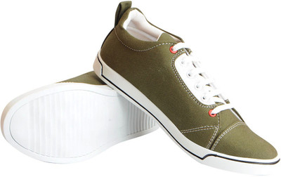 

FAUSTO Canvas Trendy Sneakers For Men(Olive, Olive green
