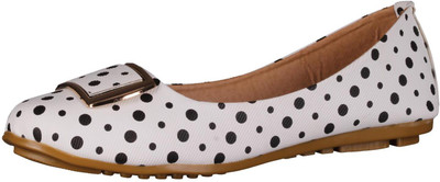 

Footshez Polka Dot Flat Bellie shoe For Women And Girls Bellies For Women(Black, White