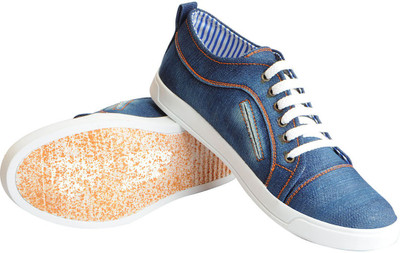 

FAUSTO Canvas Trendy Sneakers For Men(Blue