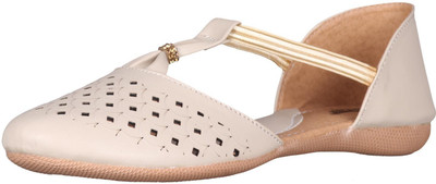 

Footshez Laser Cut Flat Bellie Shoe Sandals For Women And Girls Bellies For Women(Beige, Multicolor
