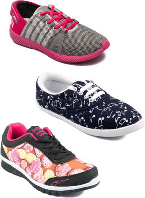 

Asian Asian Women Canvas Combos Canvas Shoes For Women(Multicolor