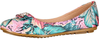 

Footshez Floral Printed Flat Beliie Shoe For Women And Girls Bellies For Women(Multicolor, Green