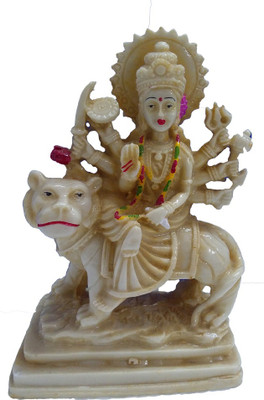 

FABZONE Antique Finish Hindu Goddess Durga Statue/ Sherawali Maa God Sculputer Handicraft Idol Diwali Decorative Spiritual Navratari Puja Vastu Showpiece Figurine - Religious Pooja Gift Item & Murti for Mandir / Temple / Home / Office Decorative Showpiece
