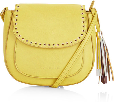 

Caprese Women Casual Yellow Leatherette Sling Bag