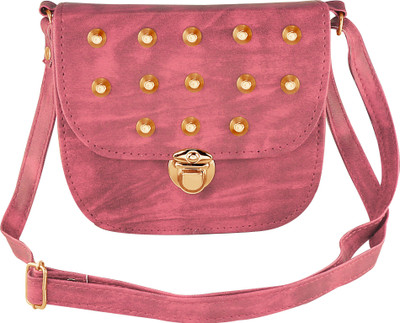 

Howdy Women Casual Pink Leatherette Sling Bag