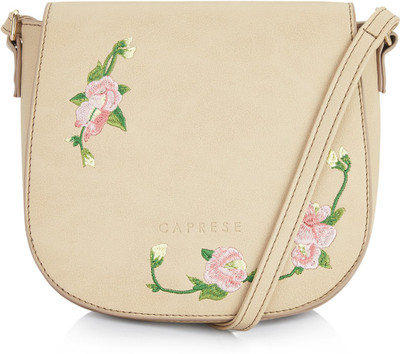 57 OFF on Caprese Women Casual Beige Leatherette Sling Bag on