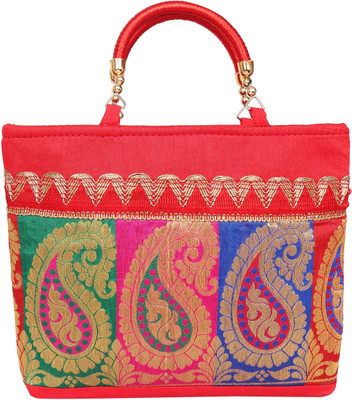 

Eshopmart Women Casual Red Cotton Hand-held Bag