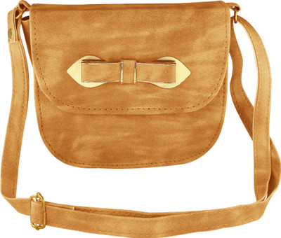 

Howdy Women Casual Gold Leatherette Sling Bag