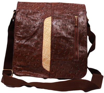 

SS Leathers Women Casual Brown Genuine Leather Sling Bag