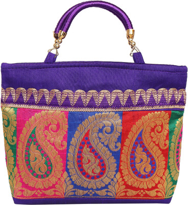 

Eshopmart Women Casual Blue Cotton Hand-held Bag