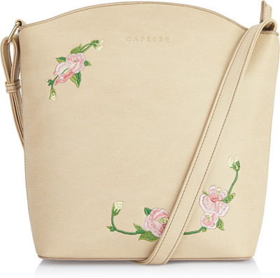 

Caprese Women Casual Beige Leatherette Sling Bag