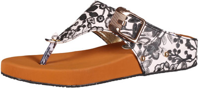 

Footshez Casual And Party Wear Wedge Heel Slip On For Women And Girls Slippers, White