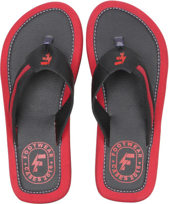 

Flute Walk IN Style Flip Flops, Black::red