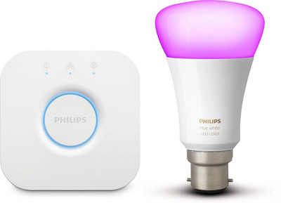 Philips Hue Mini Starter Kit with 10-Watt B22 Bulb (White Ambiance, Color Ambiance) 1