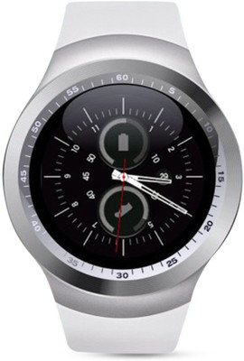 

clearex Y1 BLUETOOTH WITH SIM CARD & SD CARD SUPPORT white Smartwatch(White Strap Free Size)