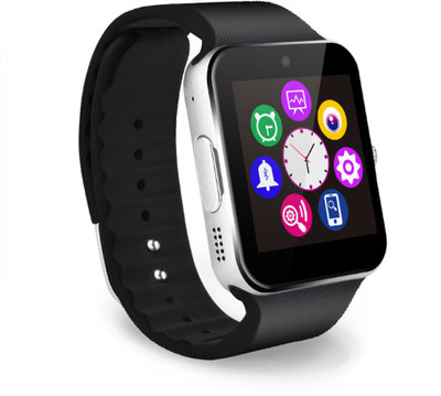 

Wonder World GT08(a)-0022 phone Silver Smartwatch(Black Strap Free Size)