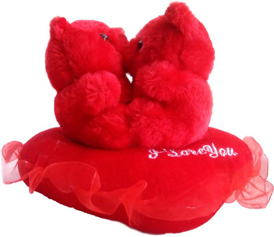 Fun & Joy Valentine's Special Gift Baby Teddies With Heart ( I Love You ) - 20 cm(Red)