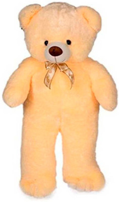 ATTRACTIVE 4 FEET CREAM STANDING BIG SOFT TEDDY BEAR - 120 cm(Yellow)