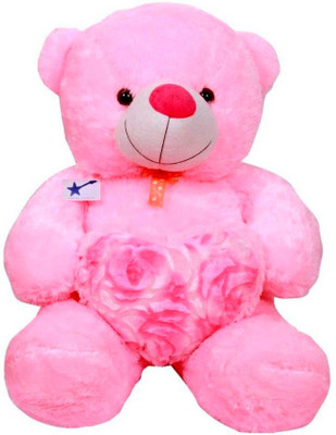 

ATTRACTIVE 2 FEET SITTING HEART TEDDY BEAR - 55 cm(Pink)