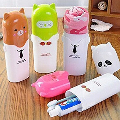 

sajan 4 Pcs Portable Travel Toothbrush Toothpaste Holder Case Box Organizer Plastic Toothbrush Holder(Multicolor)