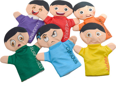 Cuddly Toys Express Feelings & Emotions Hand Puppets Hand Puppets(Pack of 6)
