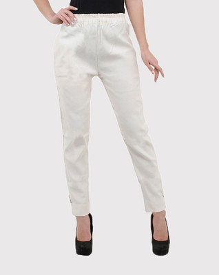 AAKRITHI Regular Fit Women White Trousers