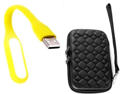 

durReey Mini Flexible USB LED Light Lamp for Laptop Computer Keyboard Reading Notebook with Bubble Design Case 2.5 Inch Pouch for Multipurpose Use D11 Led Light, Laptop Accessory(Yellow, Black)