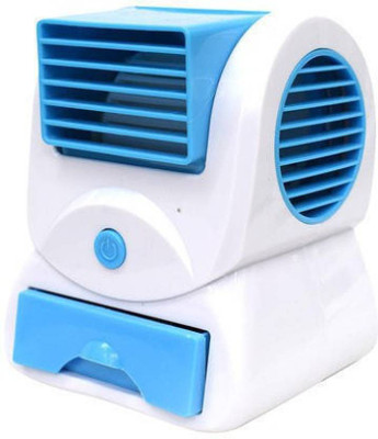 

House of Sensation Adjustable Angles Scented Air Conditioning Air Cooler USB Electric Mini Fan Desktop Bladeless Portable High Blowing Speed ER1 USB Fan(Blue)