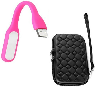 

durReey Mini Flexible USB LED Light Lamp for Laptop Computer Keyboard Reading Notebook with Bubble Design Case 2.5 Inch Pouch for Multipurpose Use D9 Led Light, Laptop Accessory(Black, Pink)