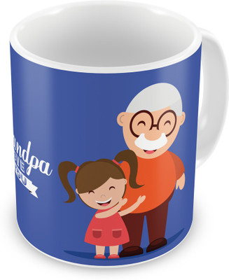 

Indigifts 40 Ceramic Mug(330 ml), Blue