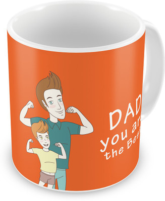

Indigifts 28 Ceramic Mug(330 ml), Orange