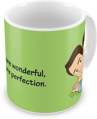 

Indigifts 47 Ceramic Mug(330 ml), Green