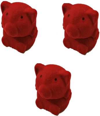 

Addyz Pack of 3 Pieces Teddy Shaped Velvet Rituals Birthday Ring Case Gold/Silver Coin Jewelry Gifting Box Jewellery Vanity Box(Red)