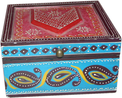 

AKHANIHANDICRAFTS Akhani Handicrafts Multicolor Hand Painted Wooden Box Decorative Box Vanity Box(Multicolor)
