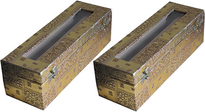 

Kuber Industries Single Roll Bangle Box in Coated Hardboard Material Set of 2 Pcs (Golden) (Code-COM012) Jewellery Vanity Box(Golden)