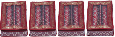 

Kuber Industries 2 Roll Brocade Bangle box With Hard Board Support Set of 4 Pcs Maroon (Code-COM043) Jewellery Vanity Box(Maroon)