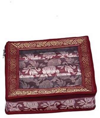 

Kuber Industries 3 Roll Brocade Bangle box With Hard Board Support Set of 4 Pcs Maroon (Code-COM050) Jewellery Vanity Box(Maroon)