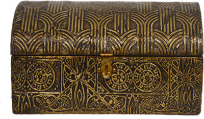 

AKHANIHANDICRAFTS Akhani Handicrafts Multicolor Wooden & Metal Fitting Handmade Decorative Half Round Box Decorative Box Vanity Box(Multicolor)