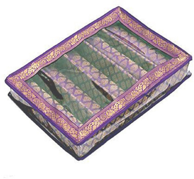 

Kuber Industries 5 Roll Brocade Bangle box With Hard Board Support Blue (Code-COM020) Jewellery Vanity Box(Blue)