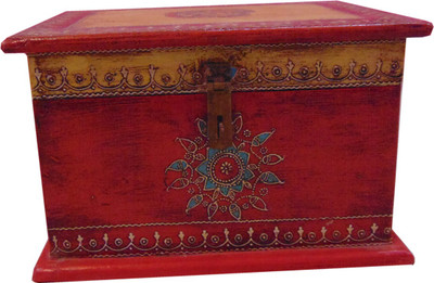 

AKHANIHANDICRAFTS Akhani Handicrafts Multicolor Hand Painted Wooden Box Decorative Box Vanity Box(Multicolor)