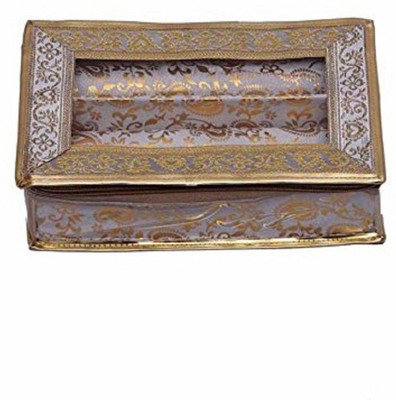 

Kuber Industries 2 Roll Brocade Bangle box With Hard Board Support Set of 2 Pcs Golden (Code-COM024) Jewellery Vanity Box(Golden)